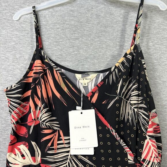BNWT /Dina Weis /Floral Print Dresses /Sexy V Neck / Adj-Straps / Medium - Picture 3 of 9